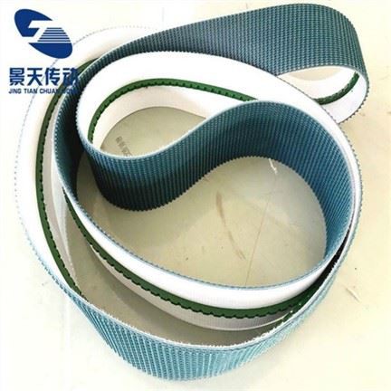 가이드 스트립이있는 잔디 패턴 컨베이어 벨트