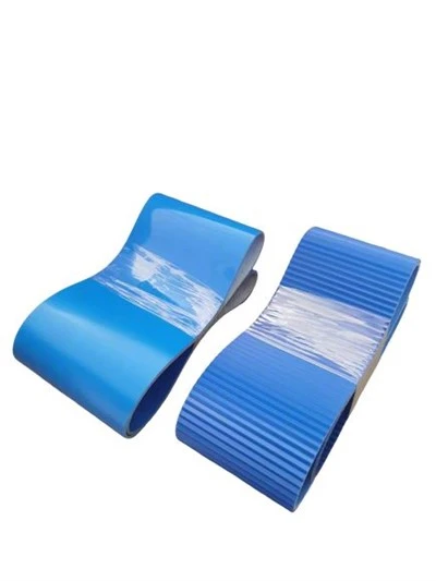 파란색 PVC PU 컨베이어 벨트